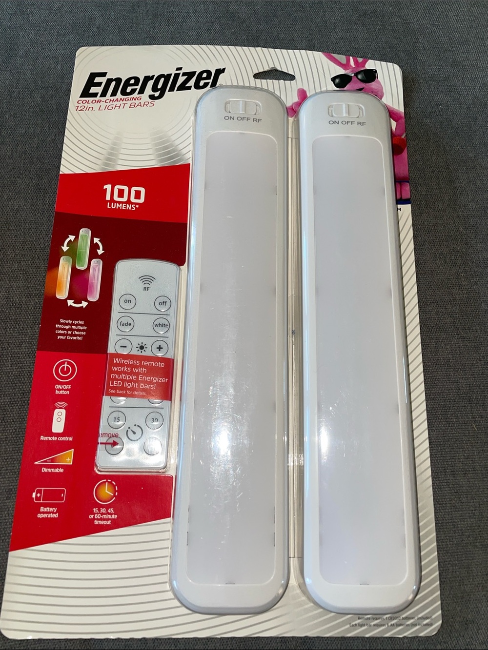 Energizer Color-Changing 12in LED Light Bars - White